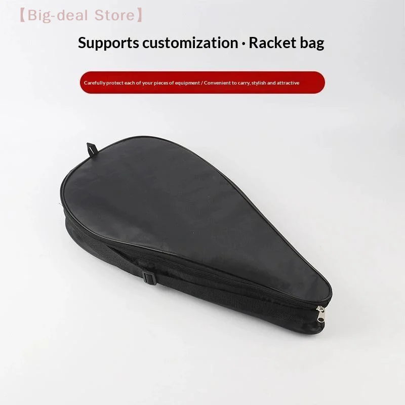 【M】Oxford Black Padel Paddle Bag Cover For Various Tennis Racket Soft Face Carbon Fiber EVA Racquet Unisex Tennis Shoulder Bag