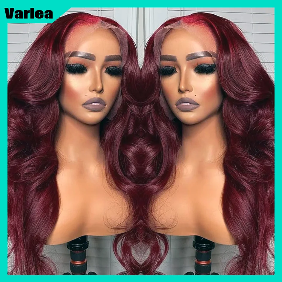 Varlea 200% Density 99j Burgundy 13x6 Lace Front Human Hair Loose Body Wave 13x4 Lace Frontal Body Wave Human Hair Brazilian