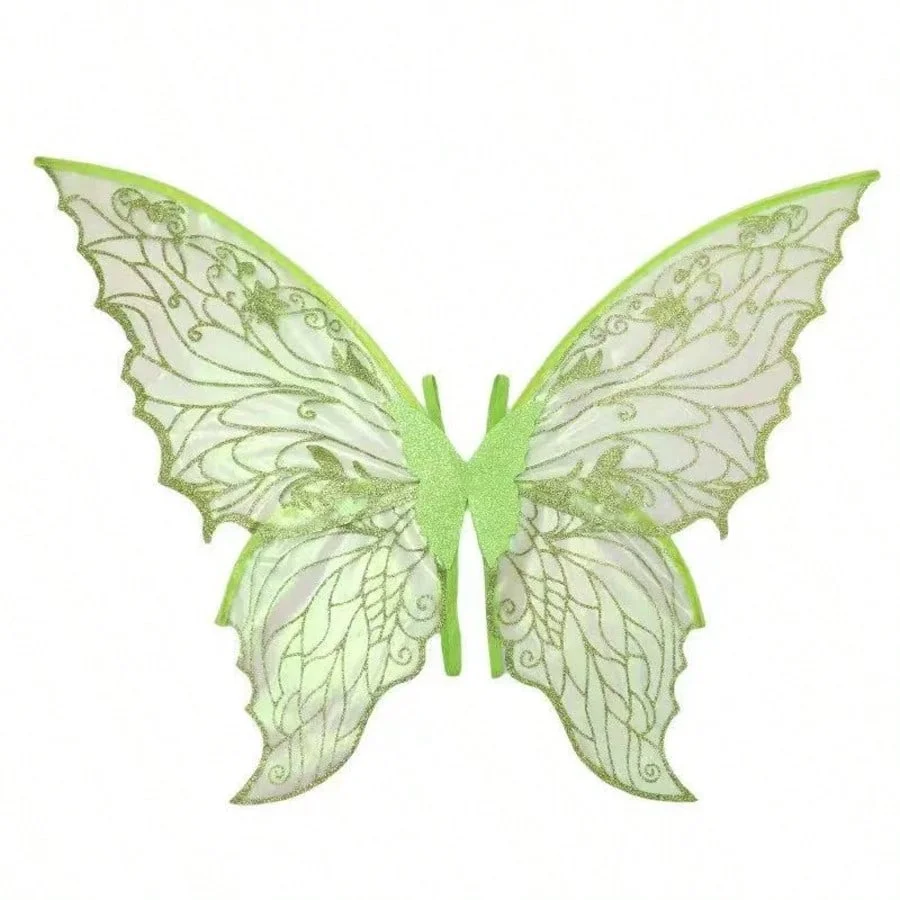 Colorful Angel Butterfly Wings, Fairy Wings For Halloween, Foldable Wings, Flower Wreath, Fairy Wand, Elf Ears, Adult Butterfly
