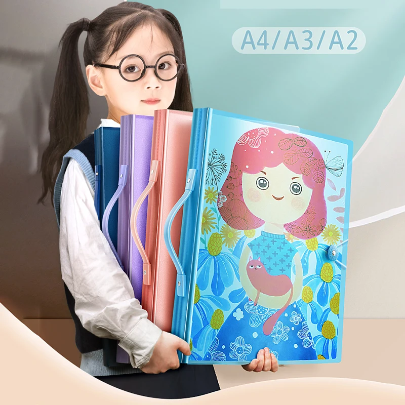 8k A3 Storage Picture Album Folder File Folder Storage Organizer Children's Art Drawing Paper Preservation Office Folders