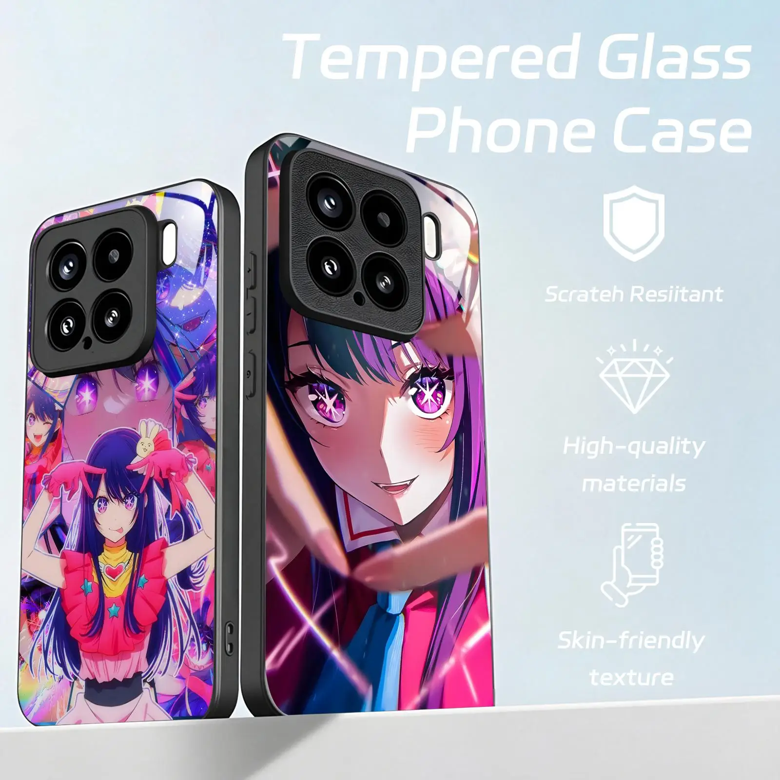 Funda para teléfono con diseño de anime Oshi no Ko, compatible con Xiaomi 17, 15, 14, 13, 12, 11 T Ultra Pro, fabricada con vidrio templado.
