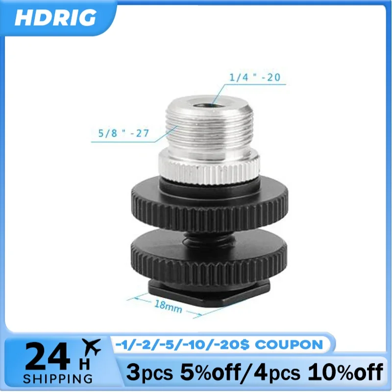 HDRiG-Adaptador de montaje de micrófono, accesorio para micrófono