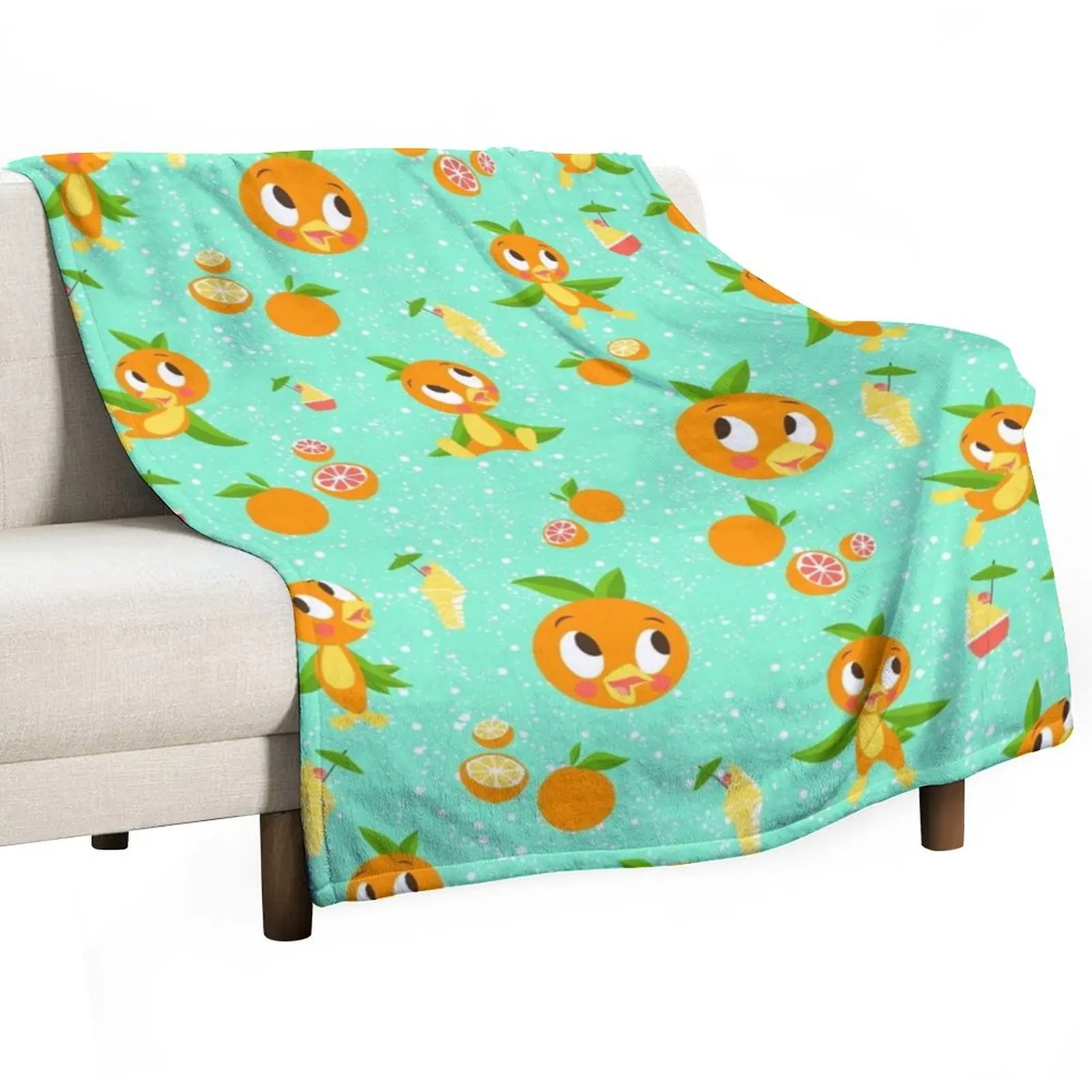

Orange Bird with Dole whip Throw Blanket Thermals For Travel Shaggy cosplay anime Luxury St Blankets