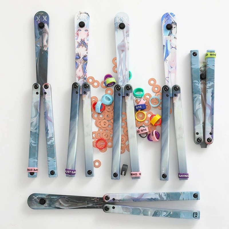 Hot Training Butterfly Knife POM Plastic Material Balisong Flipper Trainer CNC Cutting No Edge Safe Outdoor Spinner Plastic