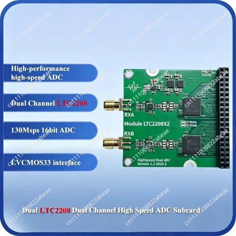 Dual Channel High Speed ADC Module - LTC2208 Arbitrary Waveform Acquisition Board