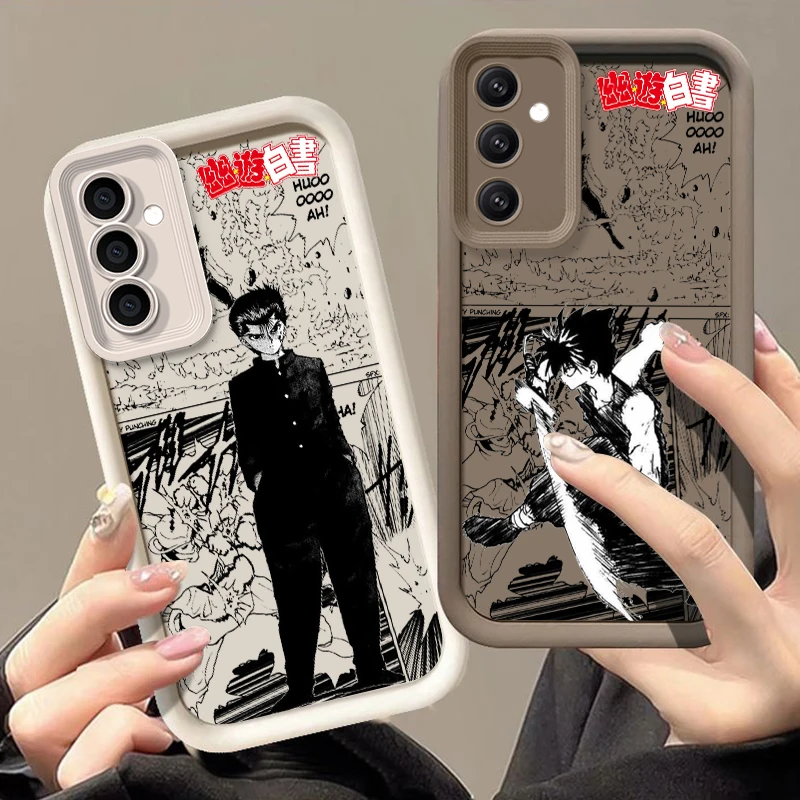 Yu Yu Hakusho For Redmi Note 13 12 11 10 9 Pro Plus 5G POCO F3 F4 F5 X3 X4 X5 GT Soft Eye Ladder Phone Case