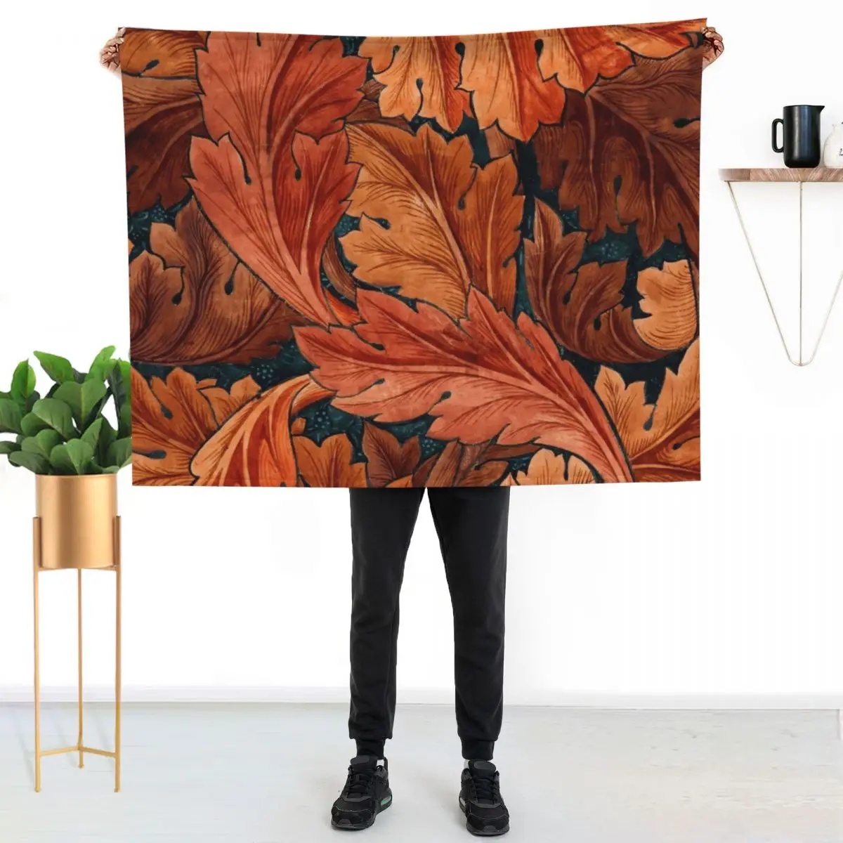 William Morris's Acanthus (1879-1881) famous artwork. Original from The Birmingham Museum Throw Blanket Hair Vintage Blankets
