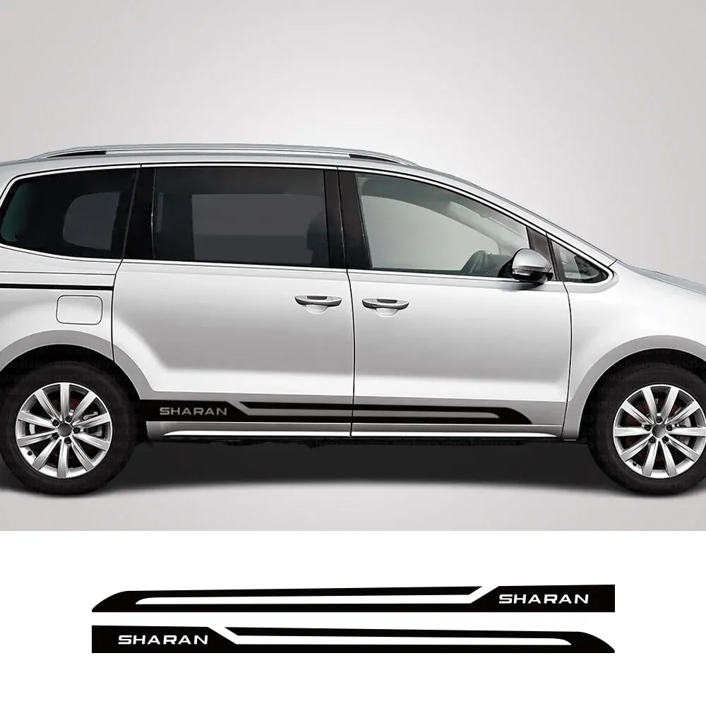 Car Side Door Stickers For Volkswagen VW Sharan 7N MPV Camper Van Vinyl Decor Decals Graphics Stripes Auto Tuning Accessories