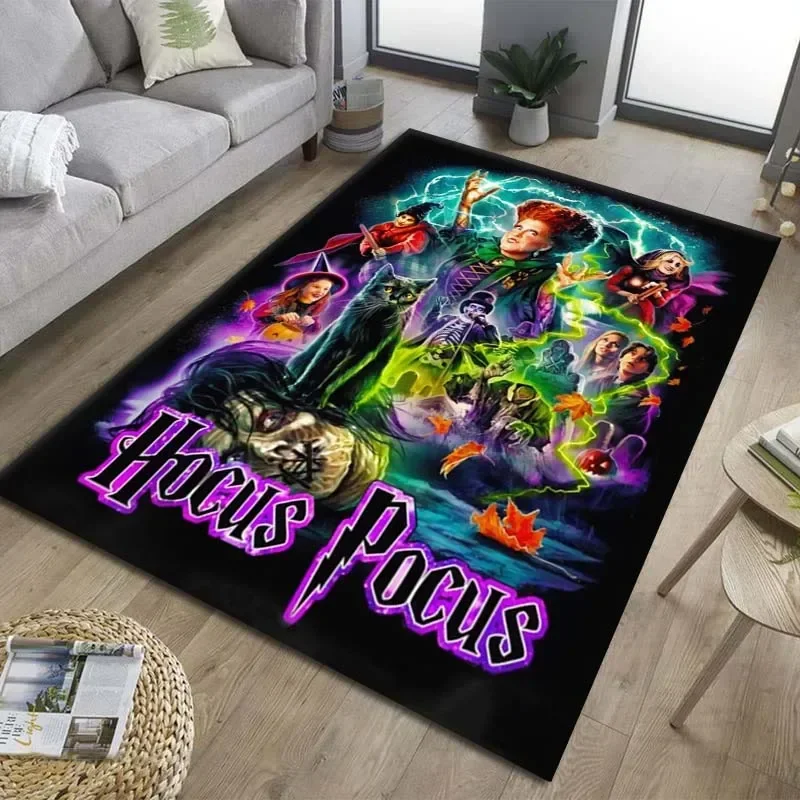 Disney Halloween Hocus Pocus Carpet for Living Room Bedroom,Kid Crawling Rug,Kitchen Wash Bathroom Non-slip Floor Area Mat