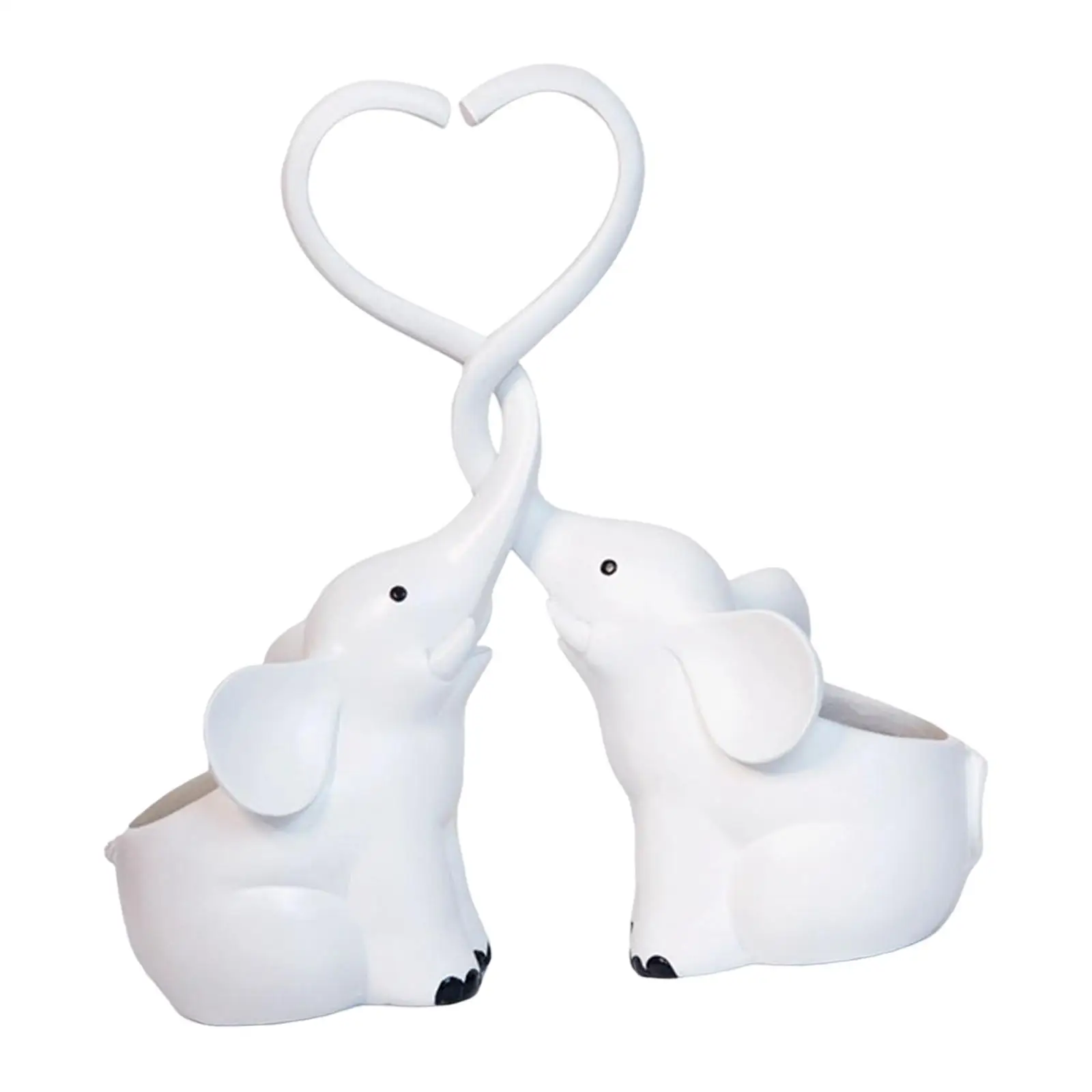 2 Pieces Adorable Elephant Planters Pot Sculpture Flower Container Elephant