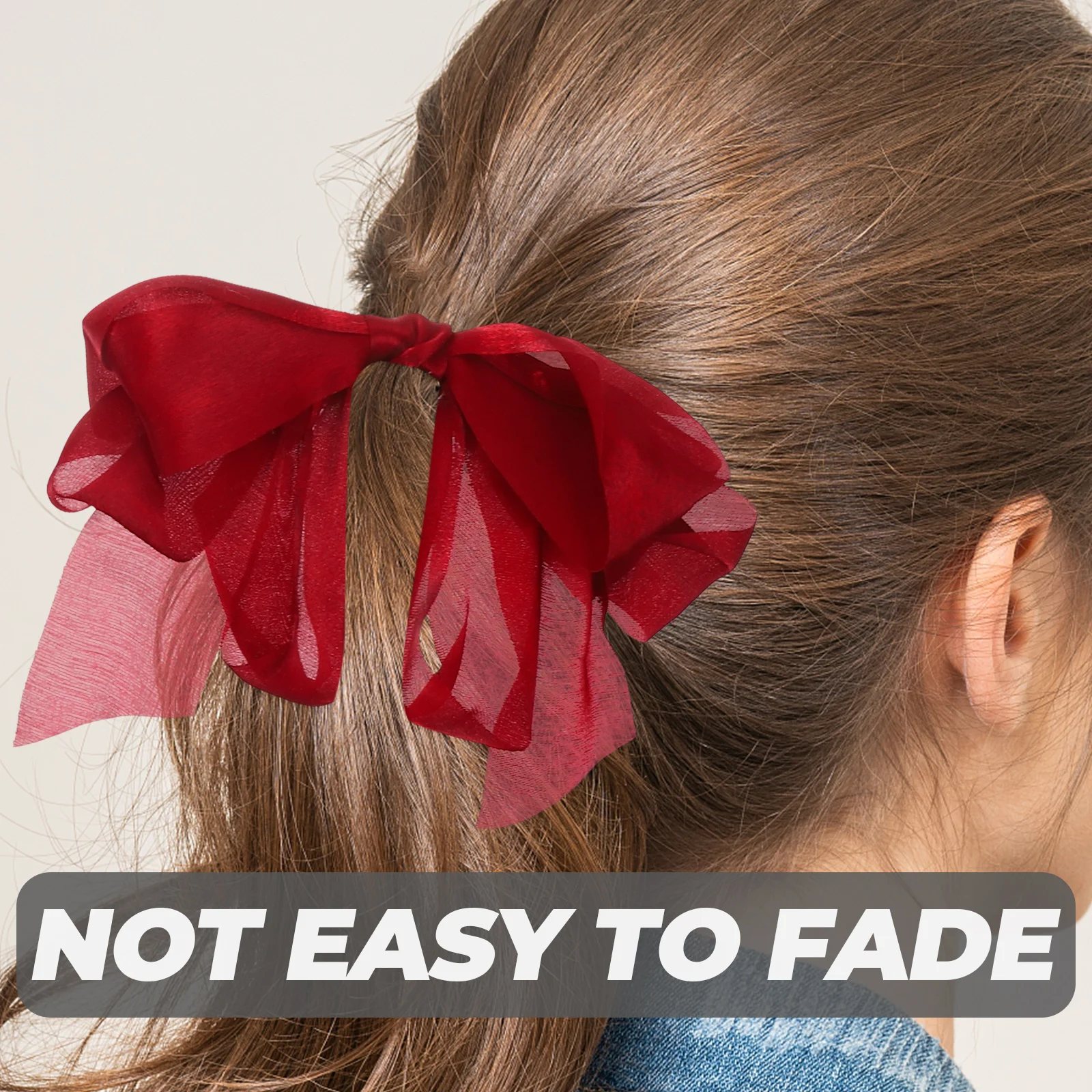 

4pcs Large Banana Clip Vintage Bows Elegant Women Hair Bows For Women Accessories Thick Curly Hair Random Color