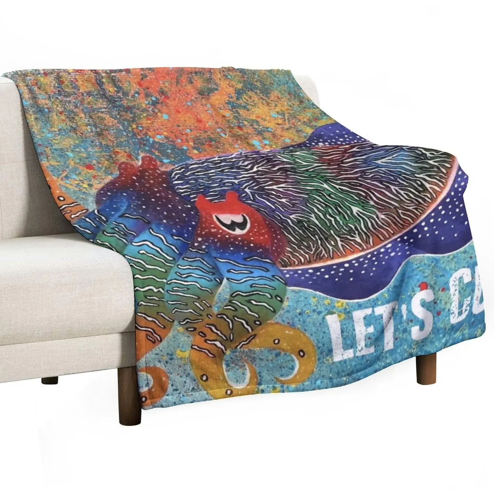 Let's Cuttle Throw Blanket Breathable Lightweight Blanket for Adults Kids