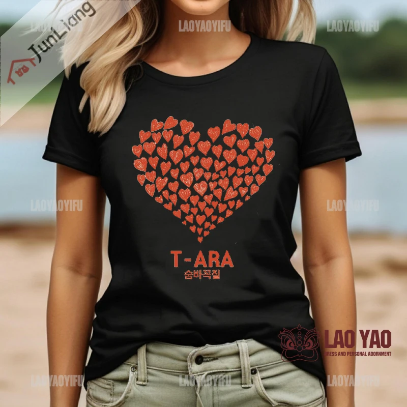 Tara T-shirts K-pop Girl Woman Clothing T-ara Harajuku Fashion Women Goth Top Y2k Clothes Shirt Blouse 2023 Aesthetic Youthful