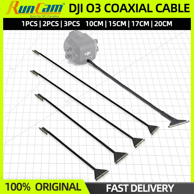 1/2/3PCS RunCam DJI O3 Coaxial Cable FPV Digital System 10/15/17/20cm For DJI O3 Air Unit RC FPV Freestyle Racing Drone DIY Part