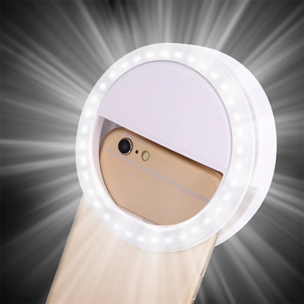 Lampu Ring LED untuk ponsel Samsung, lampu kilat swafoto Mini 36 LEDS portabel untuk Iphone Samsung