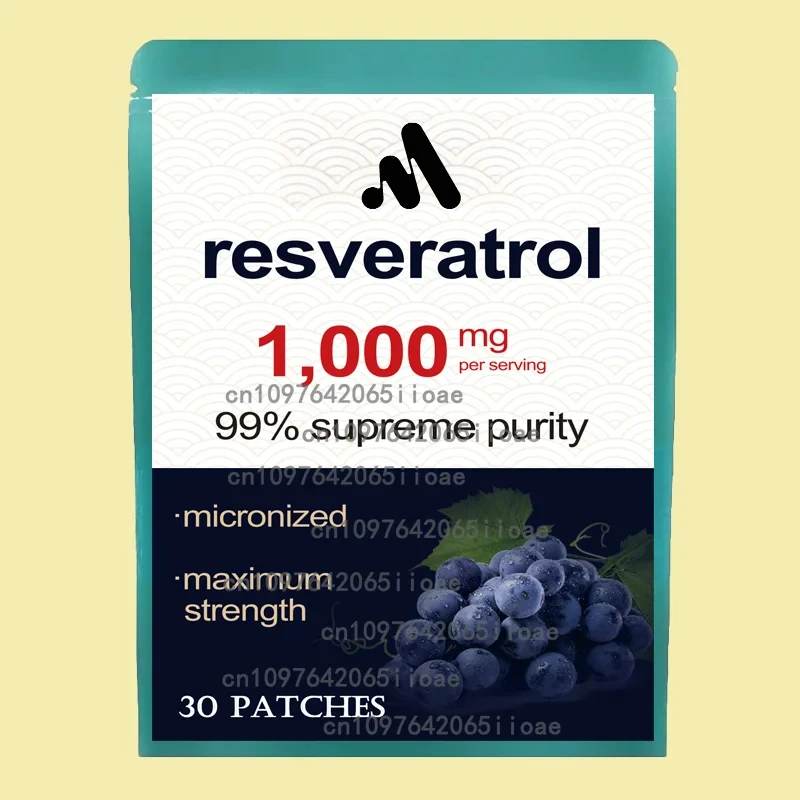 

Транспьютерные пластыри Resveratrol Enhanced Absorption для сотового и когнитивного здоровья, 30 пластырей