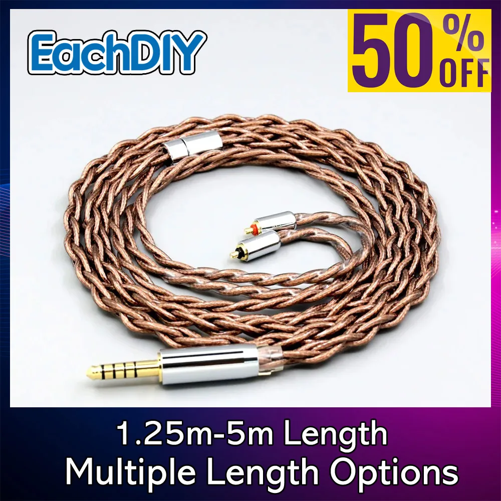 7n الفضة النقية الجرافين درع سماعة كابل ل Etymotic EVO متعدد السائق سماعة IPX T2 دبوس 99% 24k الذهب 8515