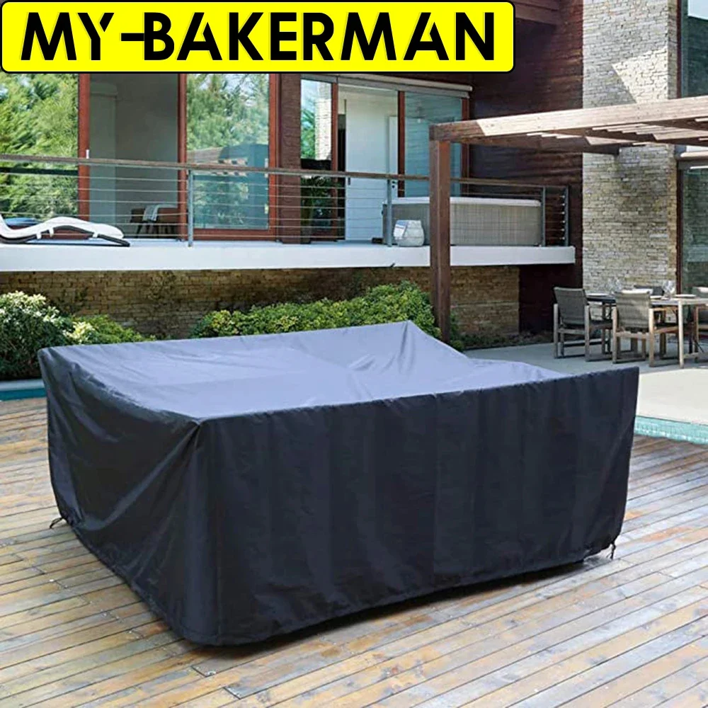 Black Outdoor Patio Garden Furniture Waterproof Covers - Chair Sofa Table Dust Proof Cover