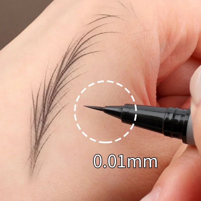 1PC Water Liquid Eyebrow Pencil Dark Brown Natural Wild Eyebrows Eyeliner Pen Waterproof Lasting Quick-drying Brows Makeup Tools