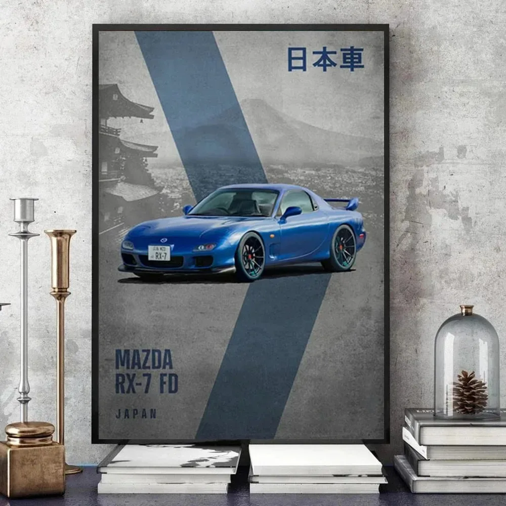 Modern Wall Art Honda S2000 JDM Mazda RX-7 Poster Car Nissan 200SX S13 Toyota Canvas Painting Home Decor