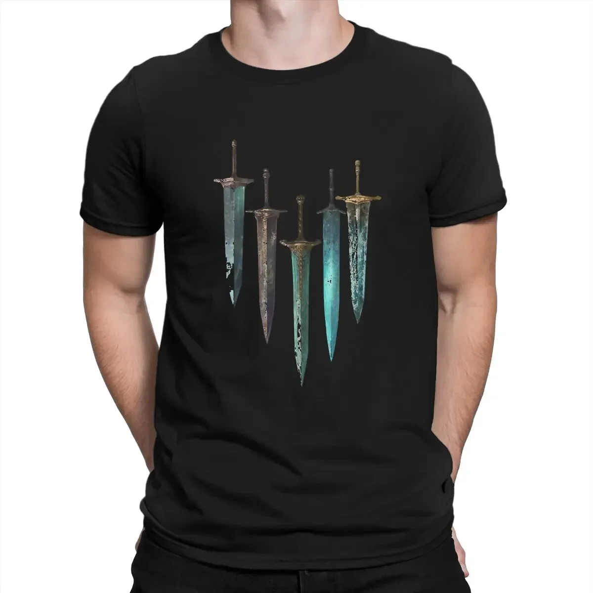 

DARK SOULS Men's TShirt Moonlight Sword Distinctive T Shirt Original Streetwear New Trend