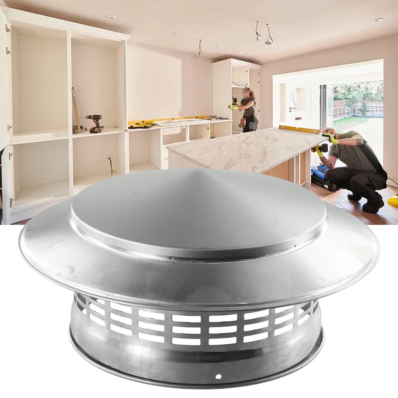 Stainless Steel Chimney Cap with Hydraulic Pressure Design for Roof Installation and Maximum Ventilation Protection