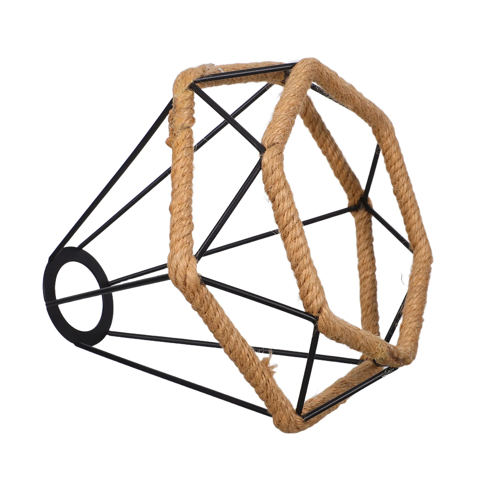 Handwoven Hemp Rope Iron Pendant Lamp Shade E27 Socket for Hallway Bedroom Dining Room Vintage Nordic Bohemian Decorative