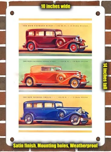 METAL SIGN - 1933 Packard Eight Super Eight and Twelve - 10x14 Inches