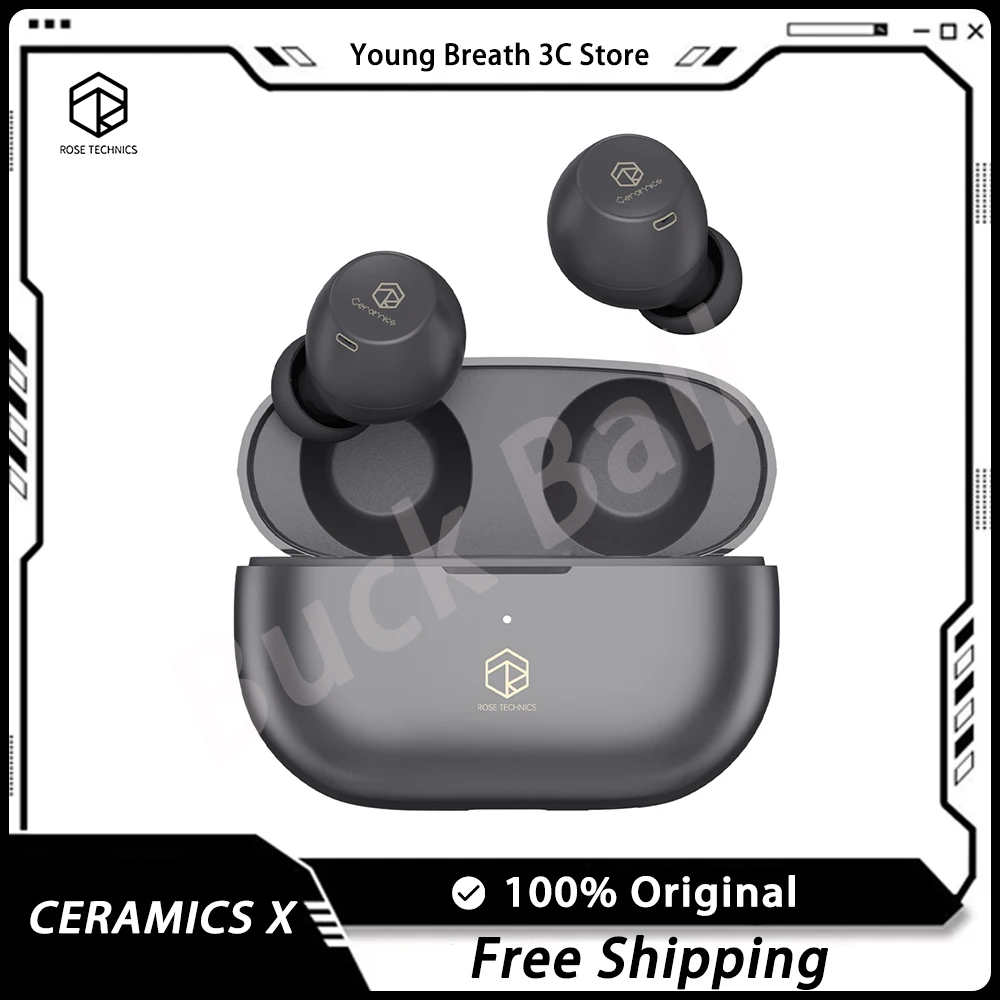 

ROSE TECHNICS CERAMICS X Ture Wireless Earphone Long Battery Life HIFI In-Ear Earbuds Dynamic Drive HI-RES Bluetooth Earphones