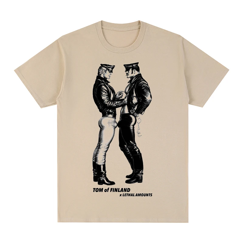 TOM OF FINLAND LGBT GAY Rainbow vintage T-shirt Cotton Men T shirt New TEE TSHIRT Womens Tops