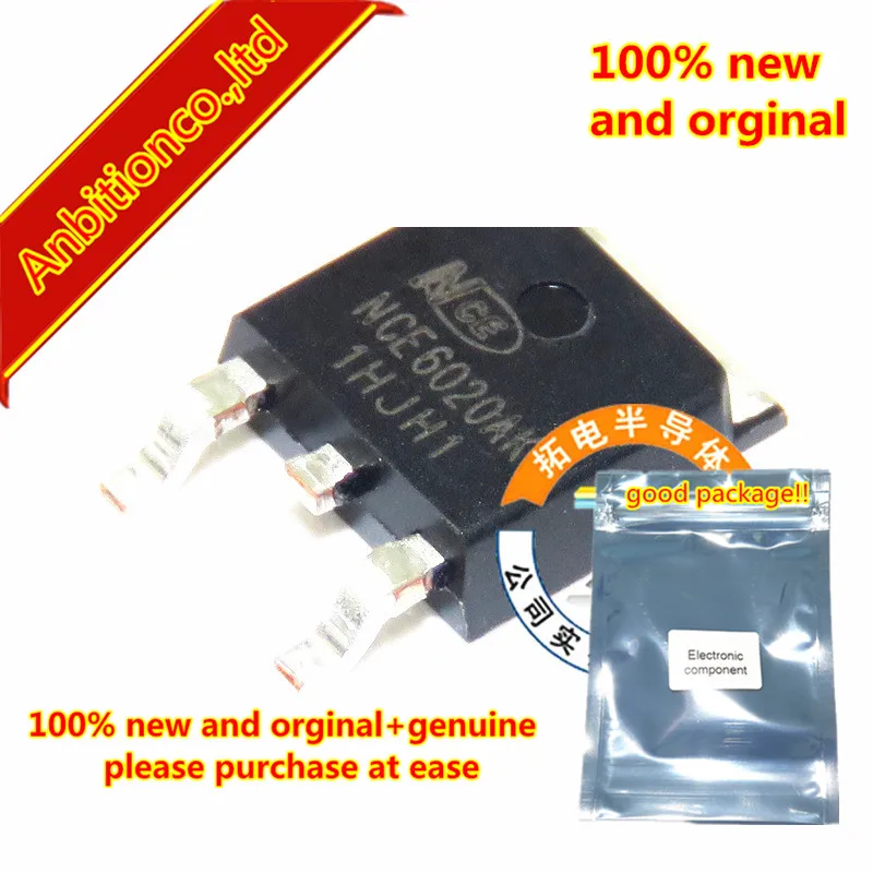 10pcs  100% new and orginal NCE6020AK TO252 NCE N-Channel Enhancement Mode Power MOSFET in stock