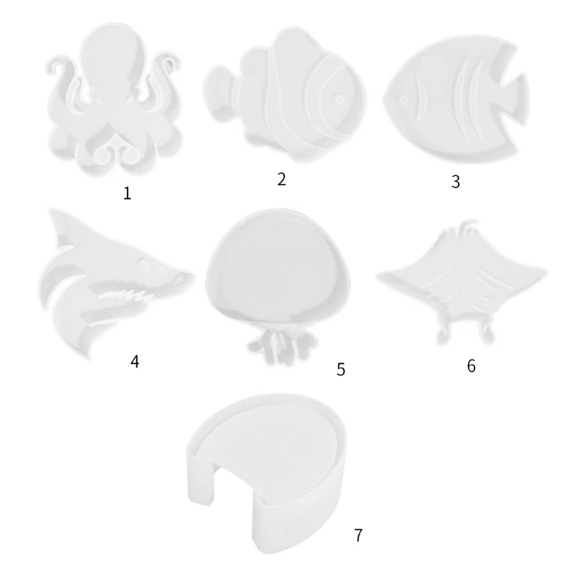 Moulds สัตว์ทะเลรูปสำหรับอีพ็อกซี่เรซิ่นหล่อหัตถกรรมตกแต่ง