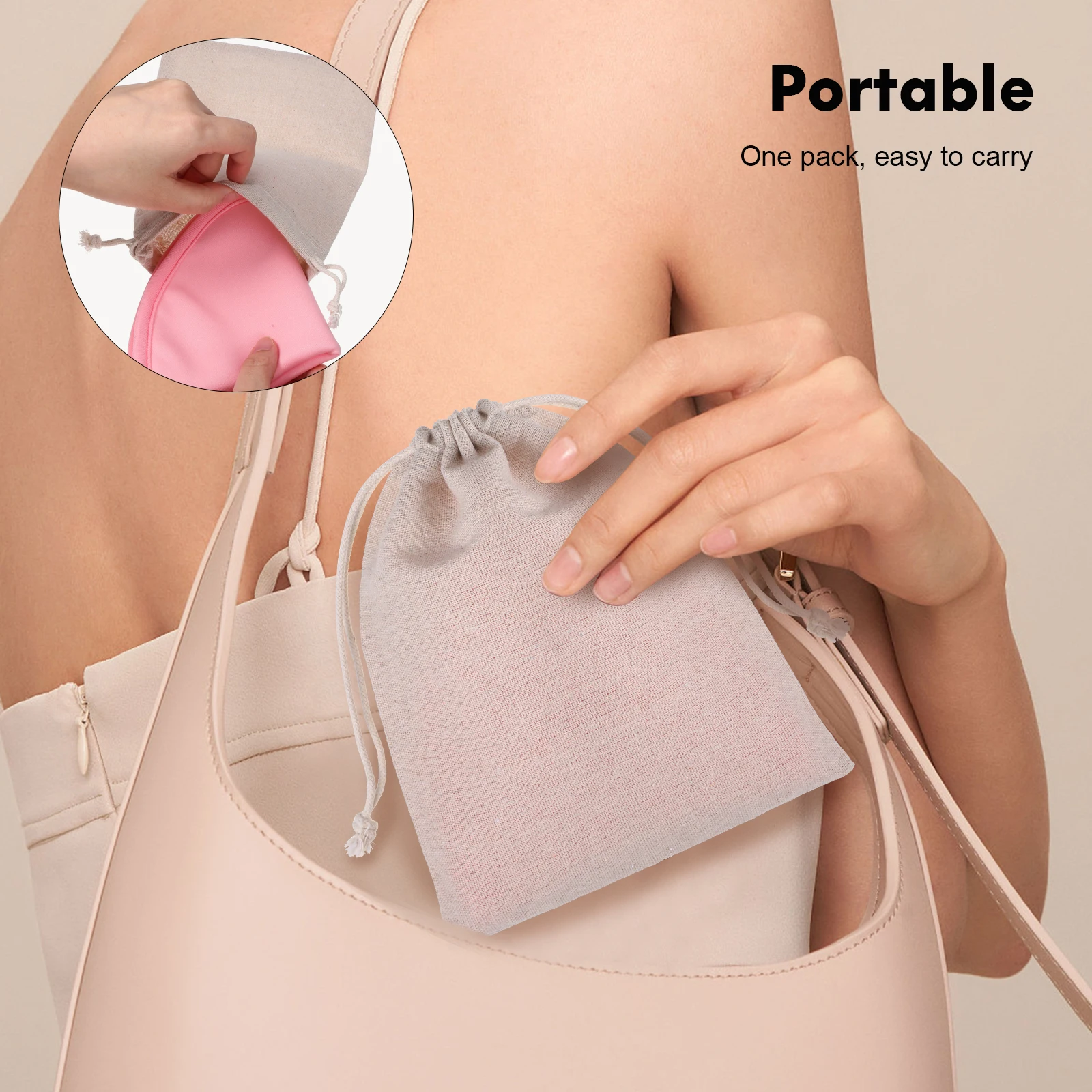 

2 pcs Pads Reusable Skin-Friendly Fabric Comfortable Fit Breast Nursing Castor Pack Durable Washable Breast Care Oil Wrap Castor