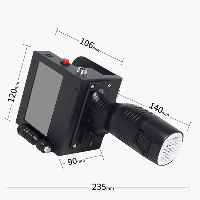 Imagem -02 - Humjihiro 5cm Impressora a Jato de Tinta Handheld Variável qr Código de Barras Data Número Logotipo Data de Expiração Móvel Portátil Impressora a Jato de Tinta Térmica