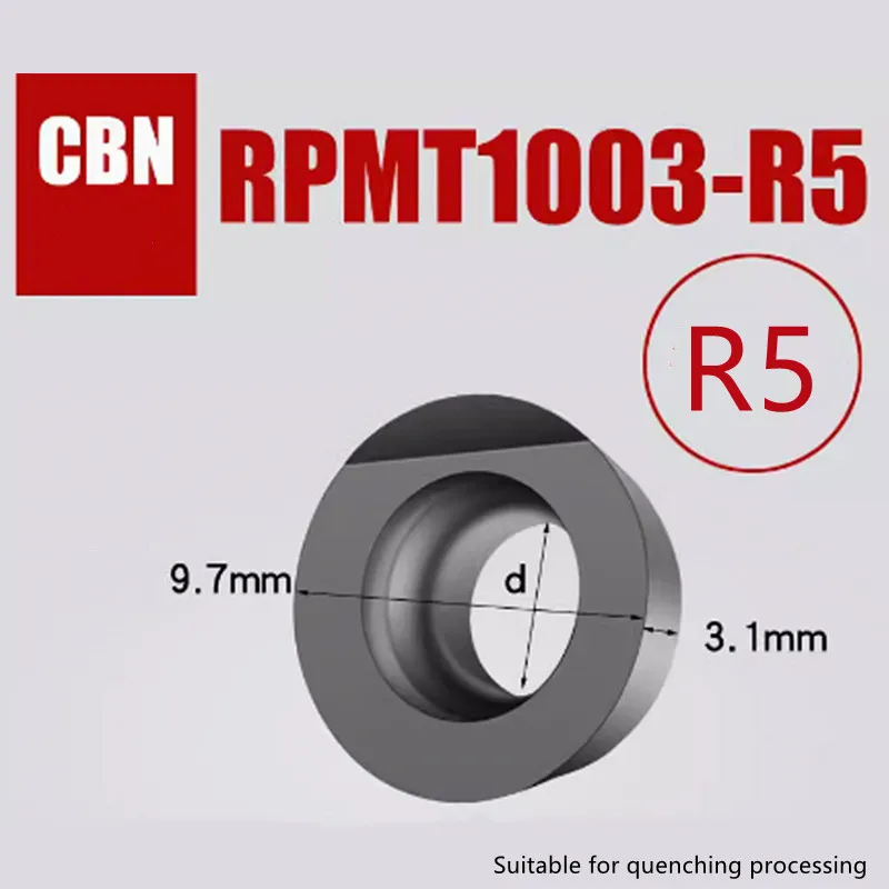 

PCD RPMT1003-R5 Insert Single Crystal Turning Tool High Hardness Diamond Cutter for Copper Aluminum to Achieve Mirror Effect