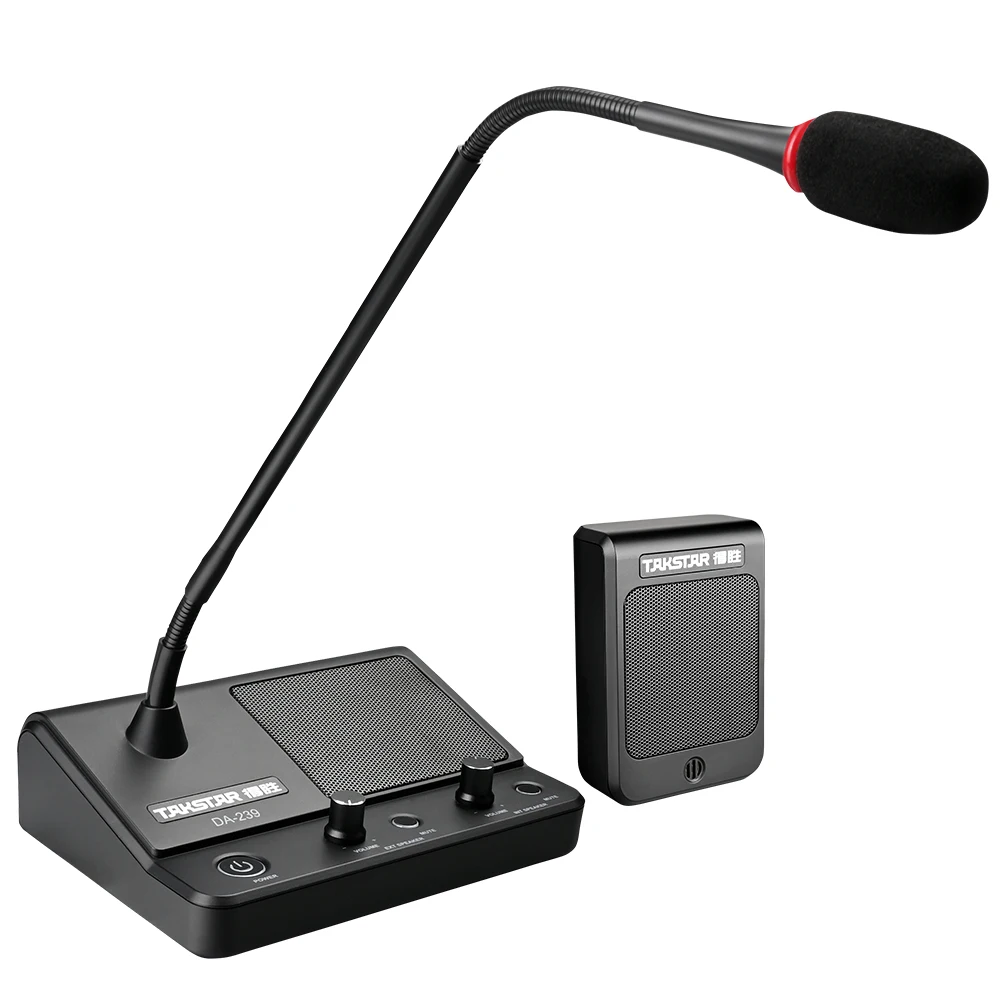 

For DA-239 Dynamic Microphone Intercom System Wired Talk-Back System with Window Speaker Interphone and Microphone Bank