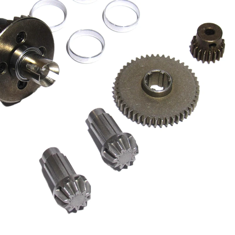 Metal Differential Upgrade Pinion Gears, Main Gear, Motor Gear, And Screw Set Part For 1:16 16101 16102 16103 RC Car