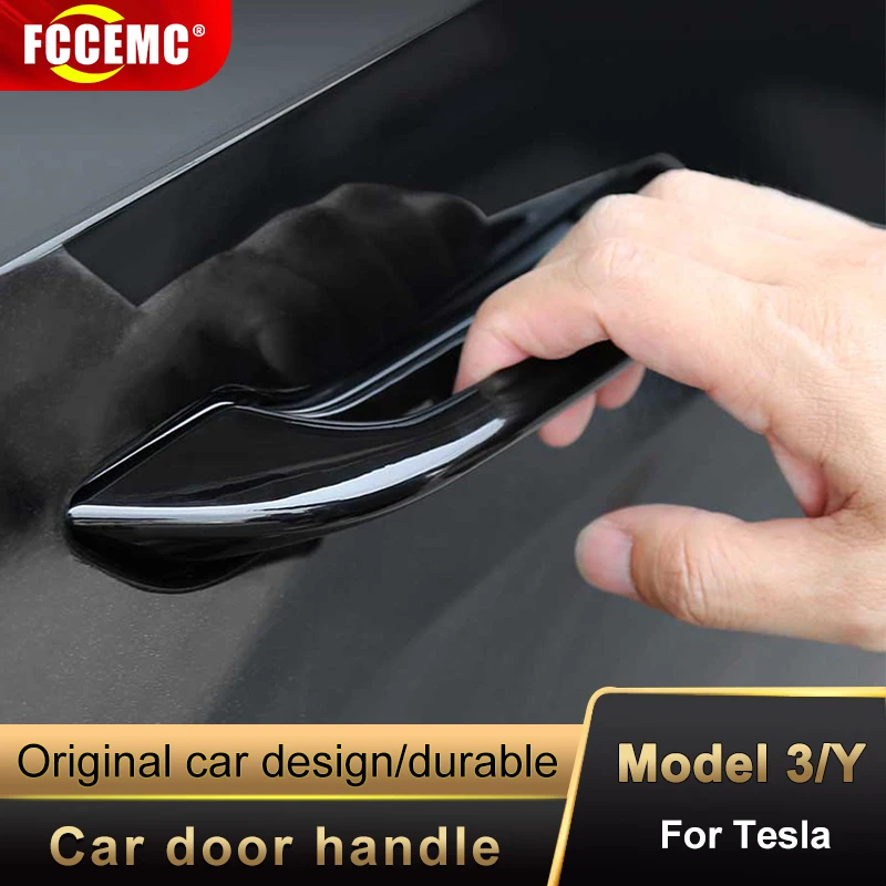 For Tesla Model 3 Model Y 2021 Door Handle Protector Cover Car Antifreeze Door Handle Sticker Refit Accessories Trim Decoration