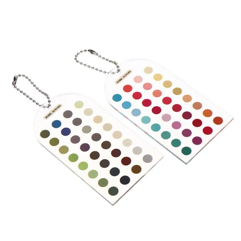 Durable Double-sided Soft Summer & Autumn Color Cards 24 Circular Blocks Professional Color Guide for Personal Stylist Home Use