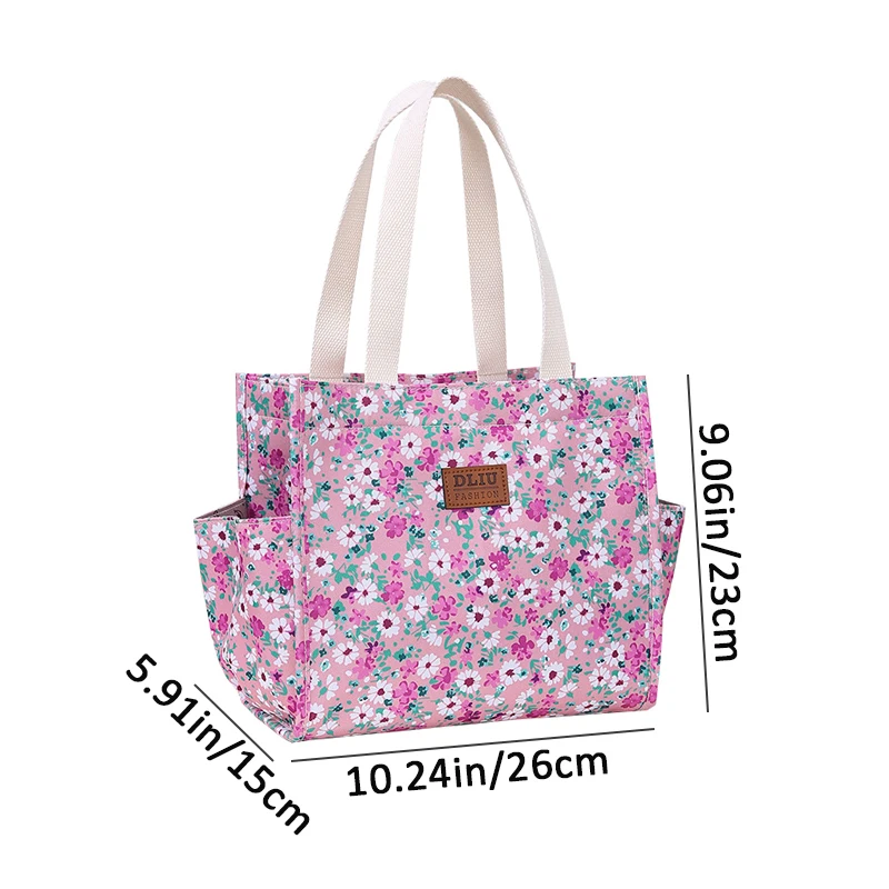 1PC Fashionable Tote Bag With Zippered Lunch Box Bag Thermal Bento Bag Hand Carrying Bag For Office Workers And Moms With Kids