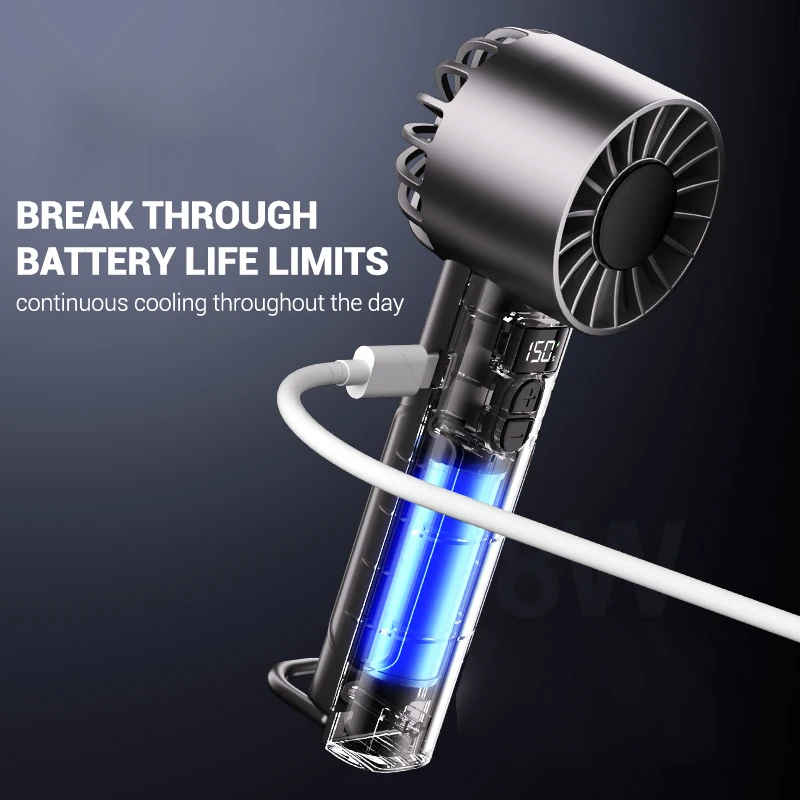 الجملة 2025 المحمولة 150 سرعة توربو مروحة 1800mAh مروحة يدوية صغيرة USB قابلة للشحن مروحة التبريد مروحة صغيرة Ventilador