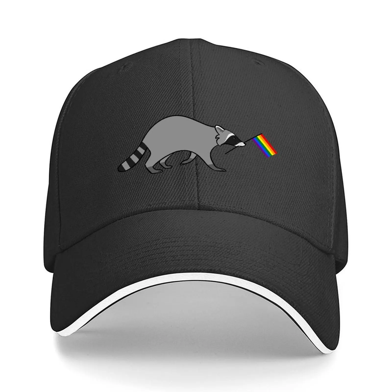 

LGBTQ+ Pride Raccoon Baseball Cap Vintage Trucker Hat Military Tactical Cap Brand Man cap Mens Tennis Women's