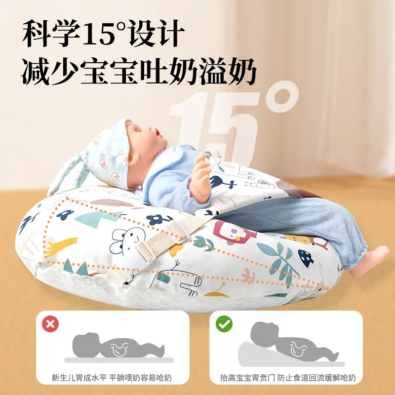 Slope Baby Pillow Baby sleeping pad breathable  baby anti-vomiting milk slope pillow lactation feeding pillow