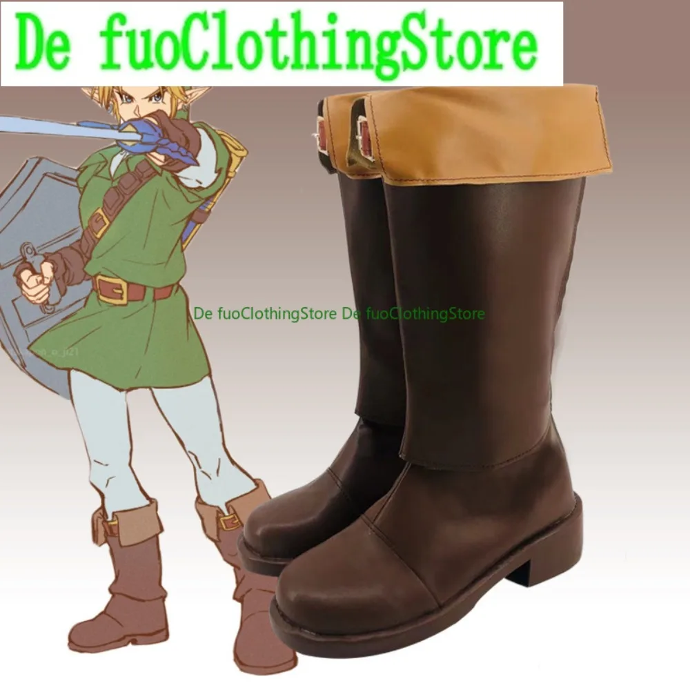 

DefuoClothing Legend Of Ocarina Of Time Link Обувь для косплея Аниме Игры Костюмы на Хэллоуин Реквизит для вечеринки Обувь