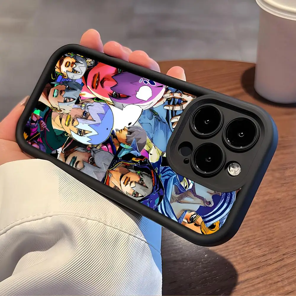 Anime JOJO Jodio Joestar Phone Case for iPhone 17 16 15 14 13 12 11 Air Pro Max Plus Thicken TPU Colorful Cover Cover Smartphone