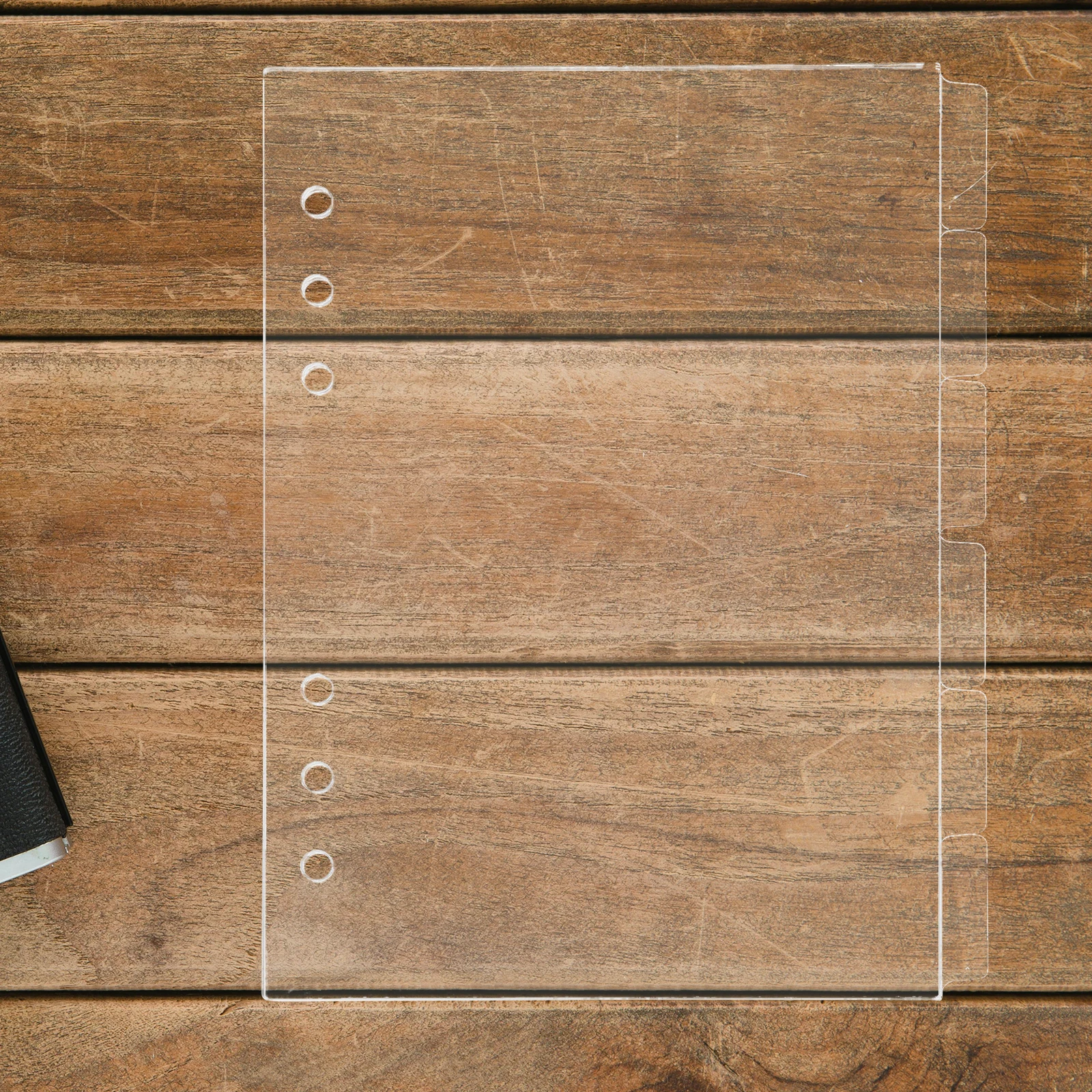 6 قطعة فواصل الموثق الاكريليك واضح إعادة الملء A5 غطاء للكمبيوتر الدفتري شفافة لتقوم بها بنفسك مجلة مخطط إدراج ورقة حامية دوامة #6