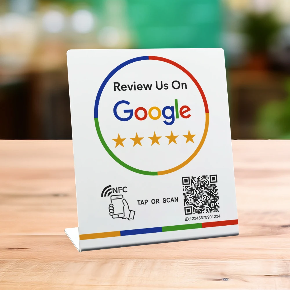 Programmable tag nfc Google Review Stand QR Code and 13.56MHz nfc cards Reviews for Small Business Marketing Boost Your Business