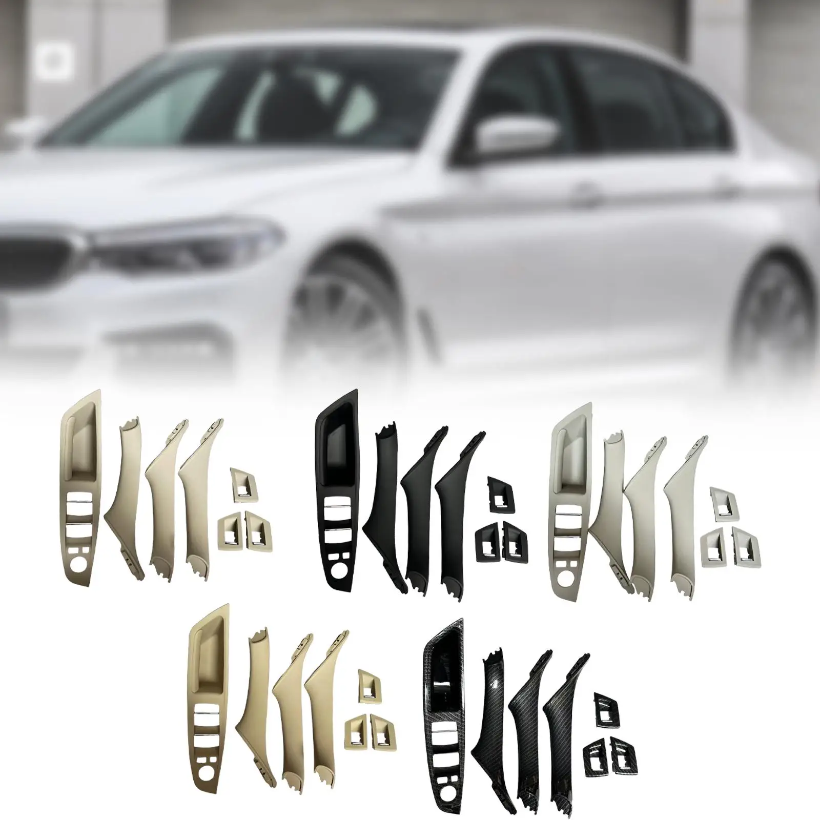 

7x комплект накладки на внутреннюю дверную ручку, заменяет BMW 520i 525D