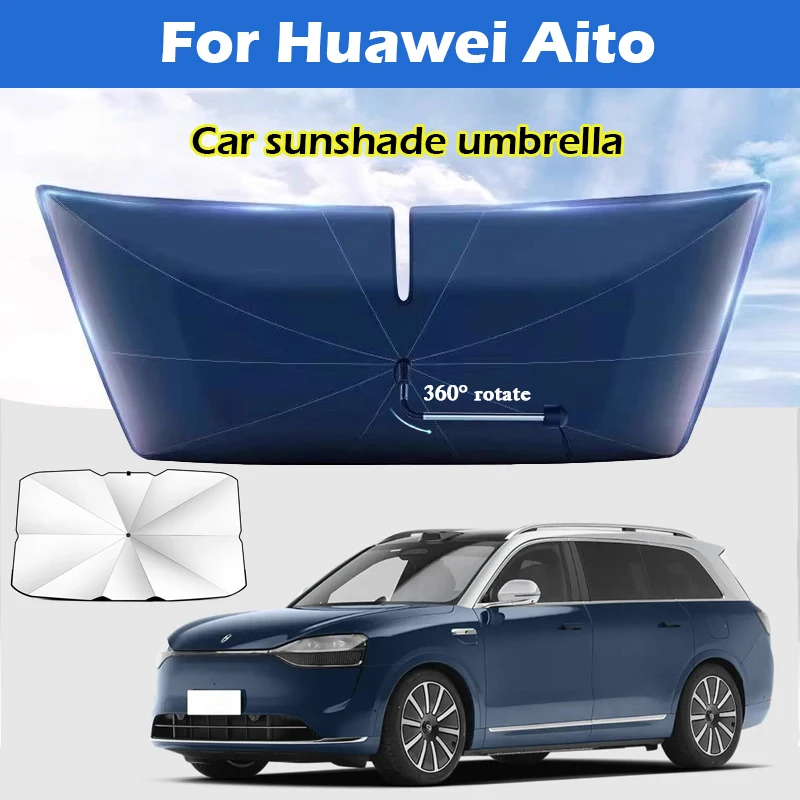 

For Huawei Aito M5 M7 M8 M9 Car Sunshade Umbrella Front Windshield Silver Glue UV Resistant Folding Car Sunscreen Accessories