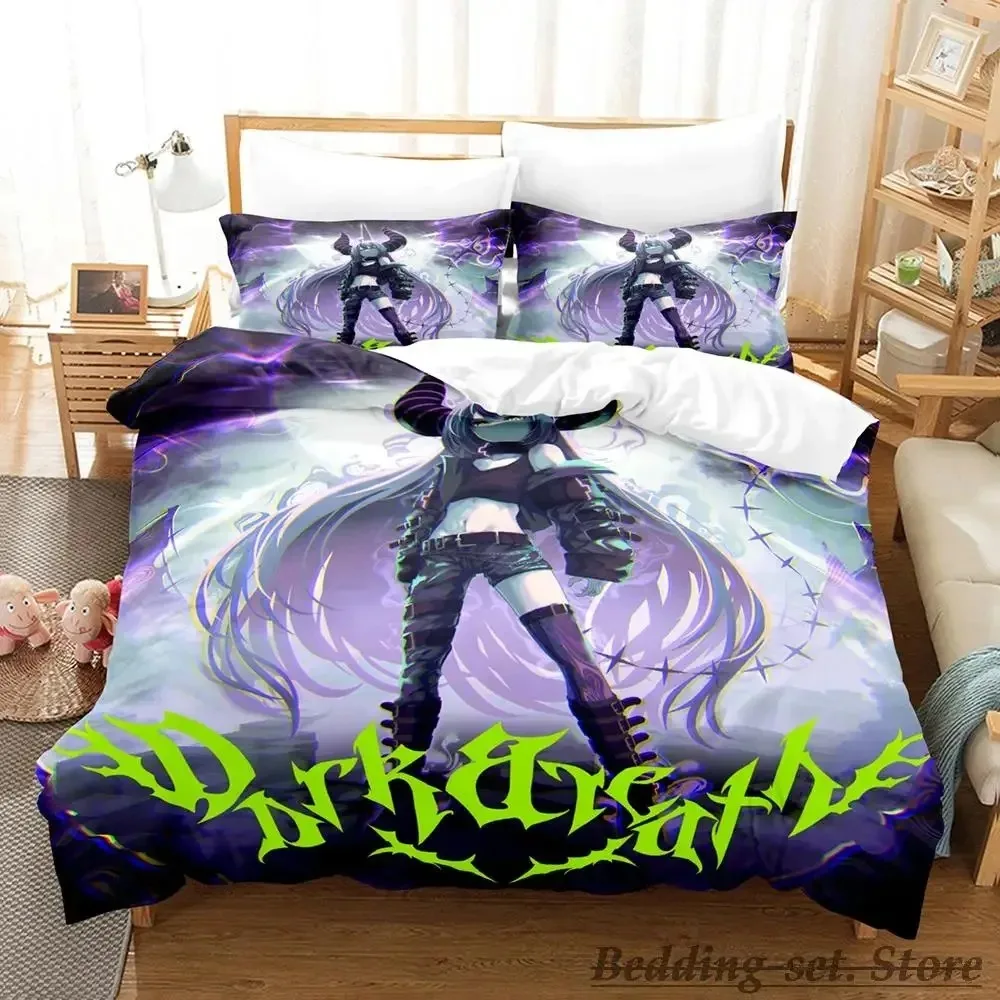 

2023 La Darknesss Bedding Set Single Twin Full Queen King Size Bed Set Adult Kid Bedroom Duvetcover Sets Anime parure de lit Bed